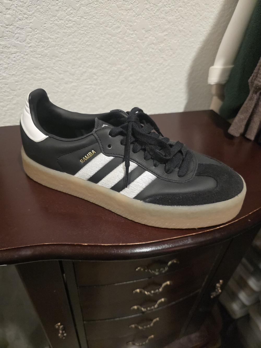 Adidas Samba Classic Leather Sneaker - Black/White